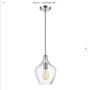 Set of 2 NIB Teardrop Pendant Lights